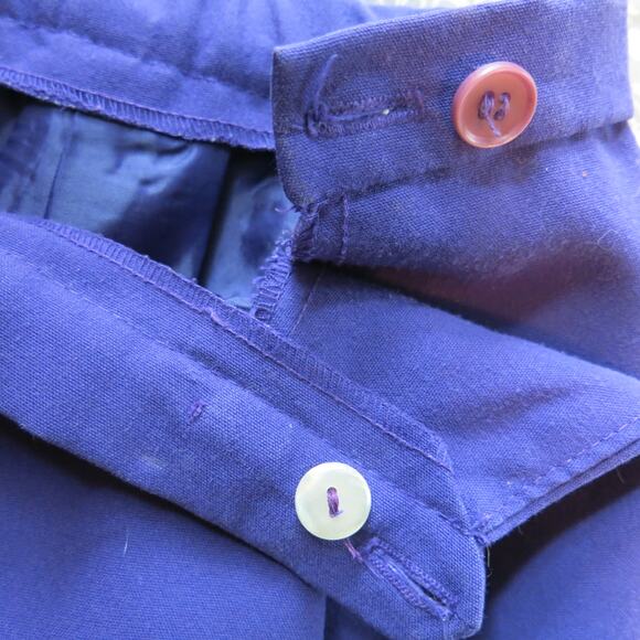 FASHION STAR Vintage Long Skirt Size 12 Lined Pleats Pockets Buttons Purple - Picture 9 of 12